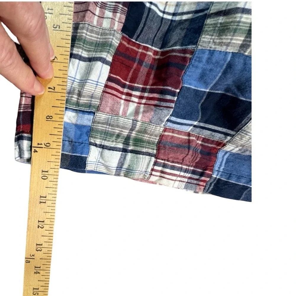 G.H. Bass & Co Madras Patchwork Shorts Mens 36 Cotton Plaid Preppy Summer‎